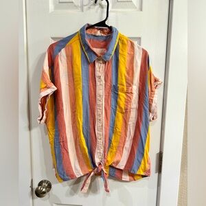 Beachlunchlounge shirt with front tie